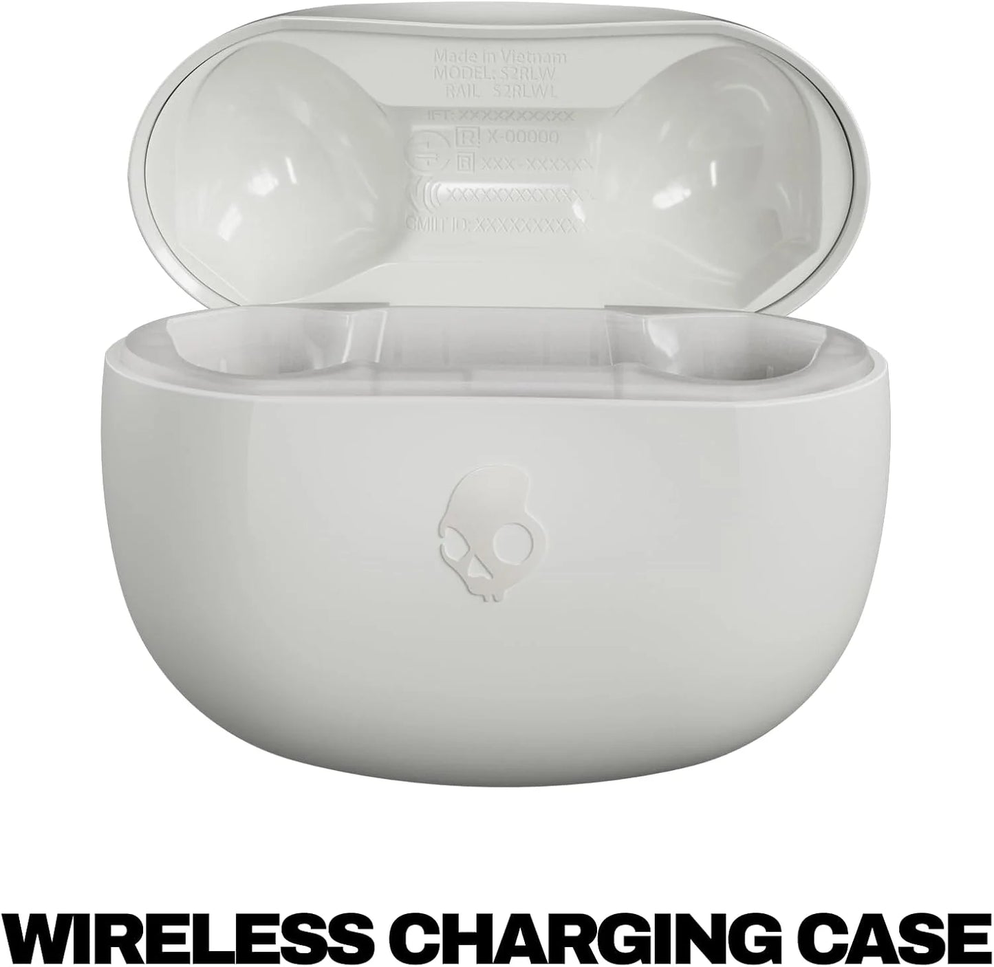 Skullcandy Rail ANC Active Noise Cancelling Wireless Earbuds - Bone/Orange