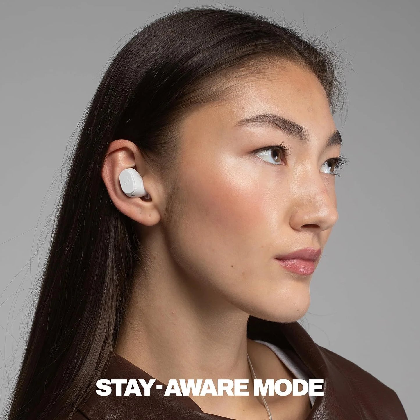 Skullcandy Dime 360 Wireless Earbuds with Clip-Anywhere Case - Bone