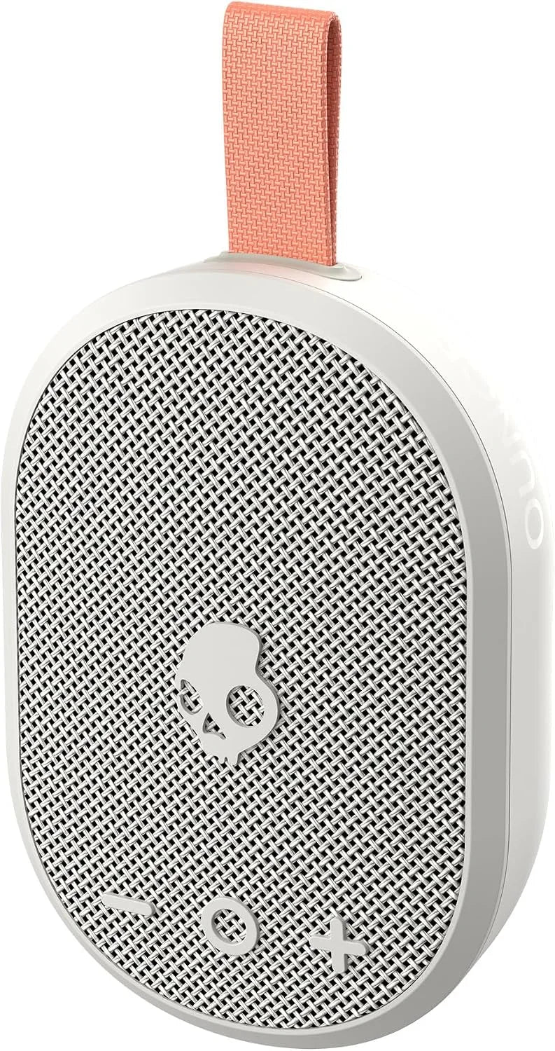 Skullcandy Ounce+ Wireless Bluetooth Speaker - IPX7 Waterproof Mini Portable Speaker with 16 Hour Battery, True Wireless Stereo, and Ballistic Nylon Carry Strap (Bone)