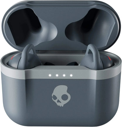 Skullcandy Indy Evo in-Ear Wireless Earbuds, 30 Hr Battery, Microphone, Works with iPhone Android and Bluetooth Devices - Grey
