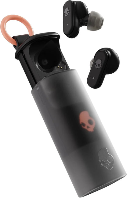 Skullcandy Dime Evo Wireless Earbuds with Clip-Anywhere Case - True Black