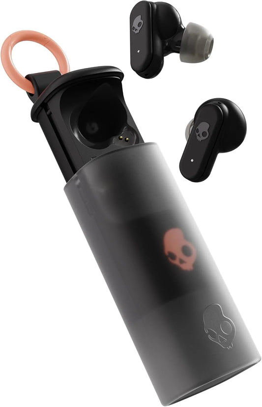 Skullcandy Dime Evo Wireless Earbuds with Clip-Anywhere Case - True Black
