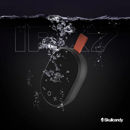 Skullcandy Ounce Wireless Bluetooth Speaker - IPX7 Waterproof Mini Portable Speaker with 16 Hour Battery, Downward Firing Passive Radiator, and Ballistic Nylon Carry Strap