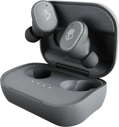 Skullcandy Grind Wireless Earbuds, Bluetooth Headphones, Up to 40 Hours Battery, Noise Isolating Fit, Microphone for iPhone Android, Customizable via Skull-iQ App - Chill Grey