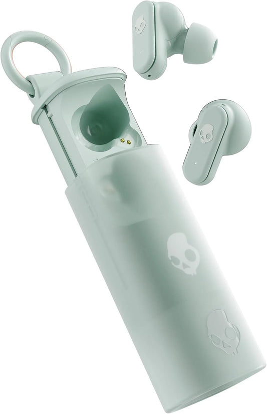 Skullcandy Dime Evo Wireless Earbuds with Clip-Anywhere Case - Preppy Sage