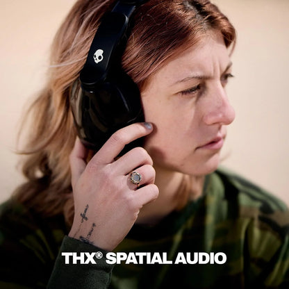 Skullcandy Hesh 540 ANC Wireless Over-Ear Bluetooth Headphones With THX Spatial Audio, Active Noise Cancelling, Personalized Sound, Up To 65 Hours Battery, Microphone For iPhone Android - True Black