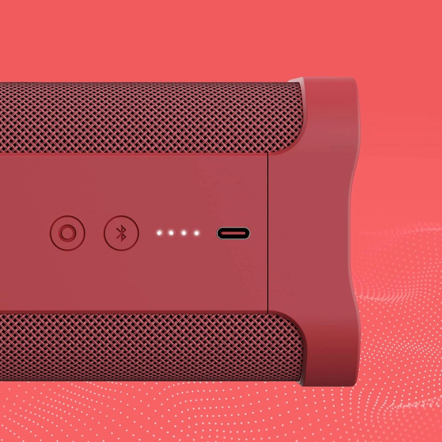 Skullcandy Wireless Bluetooth Speaker - IPX7 Waterproof Portable Terrain Speaker with Dual Custom Passive Radiators, 14 Hour Battery, Nylon Wrist Wrap, & True Wireless Stereo (Red)