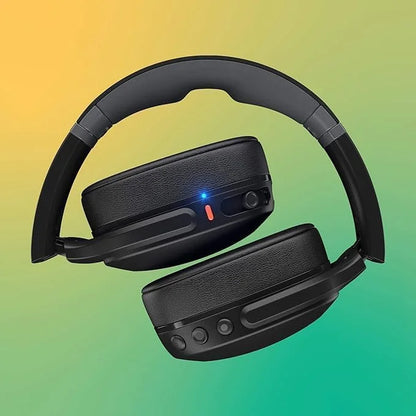 Skullcandy Crusher Evo Wireless Bluetooth Headphones with Extra USB-C Charging Cable, Multi-Sensory Bass, Noise Isolating Over-Ear Fit, 40 Hours Battery, Microphone for iPhone Android - True Black