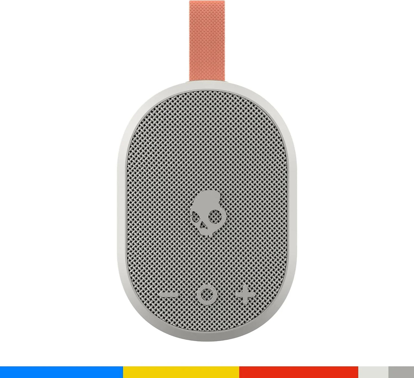 Skullcandy Ounce+ Wireless Bluetooth Speaker - IPX7 Waterproof Mini Portable Speaker with 16 Hour Battery, True Wireless Stereo, and Ballistic Nylon Carry Strap (Bone)