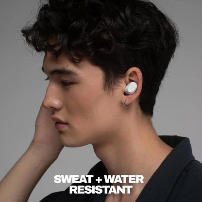 Skullcandy Dime 360 Wireless Earbuds with Clip-Anywhere Case - Bone