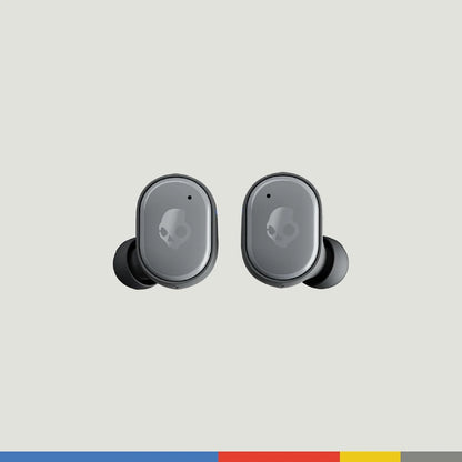 Skullcandy Grind Wireless Earbuds, Bluetooth Headphones, Up to 40 Hours Battery, Noise Isolating Fit, Microphone for iPhone Android, Customizable via Skull-iQ App - Chill Grey