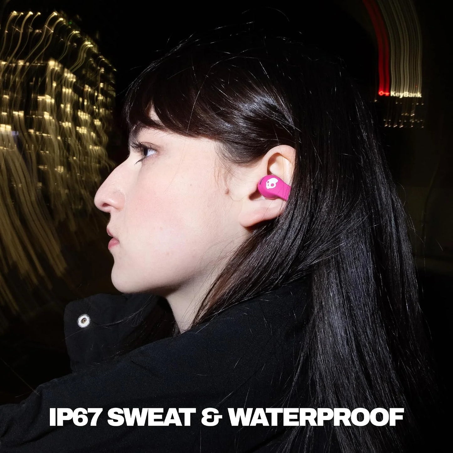 Skullcandy Push 720 Open Wireless Open-Ear Bluetooth Earbuds - Crazy Pink