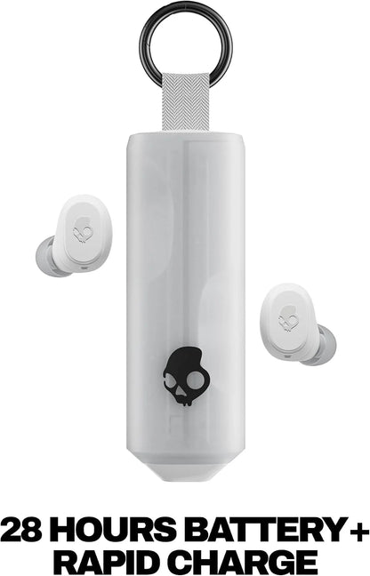 Skullcandy Dime 360 Wireless Earbuds with Clip-Anywhere Case - Bone