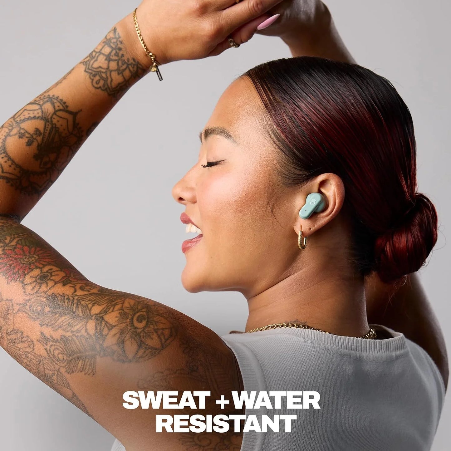 Skullcandy Dime Evo Wireless Earbuds with Clip-Anywhere Case - Preppy Sage
