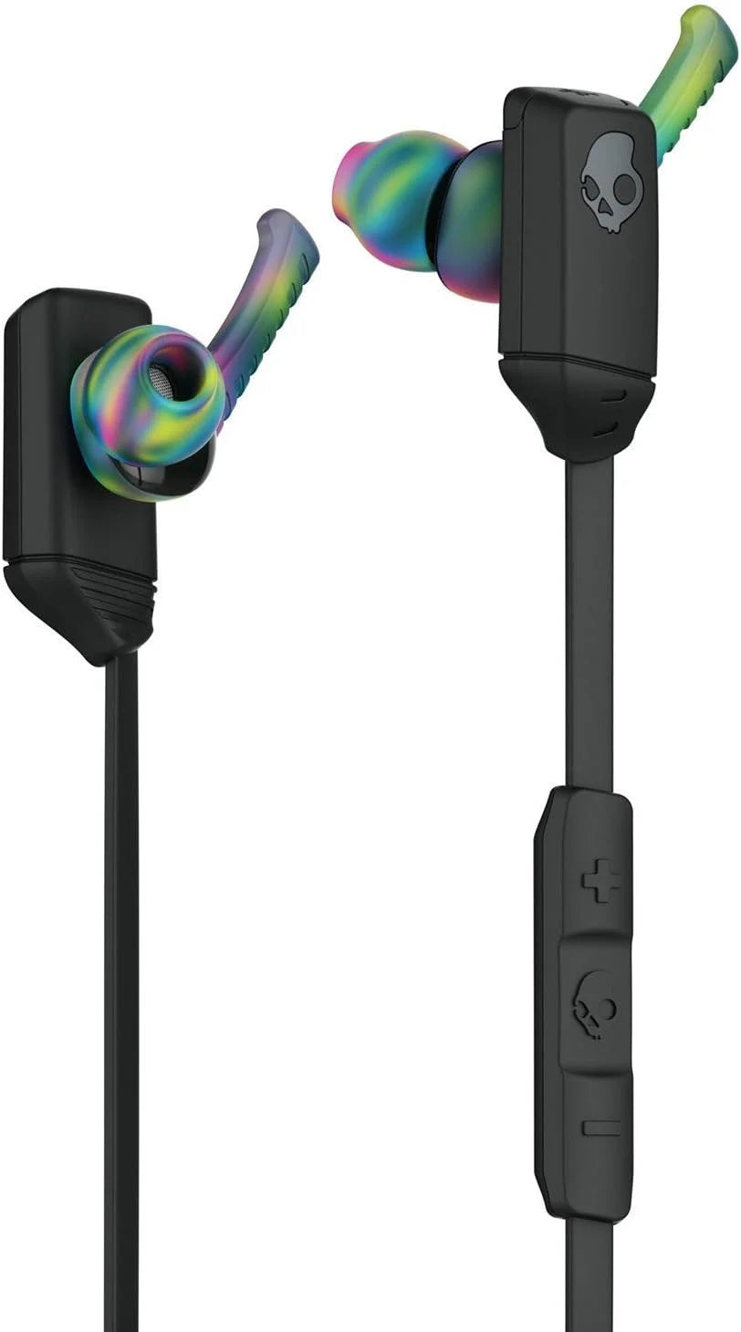 Skullcandy XTFree Bluetooth Wireless Sweat-Resistant Earbud with Microphone, Lightweight and Secure Fit, 6-Hour Rechargeable Battery, Pureclean Tech to Keep Earbuds Fresh, Black/Swirl