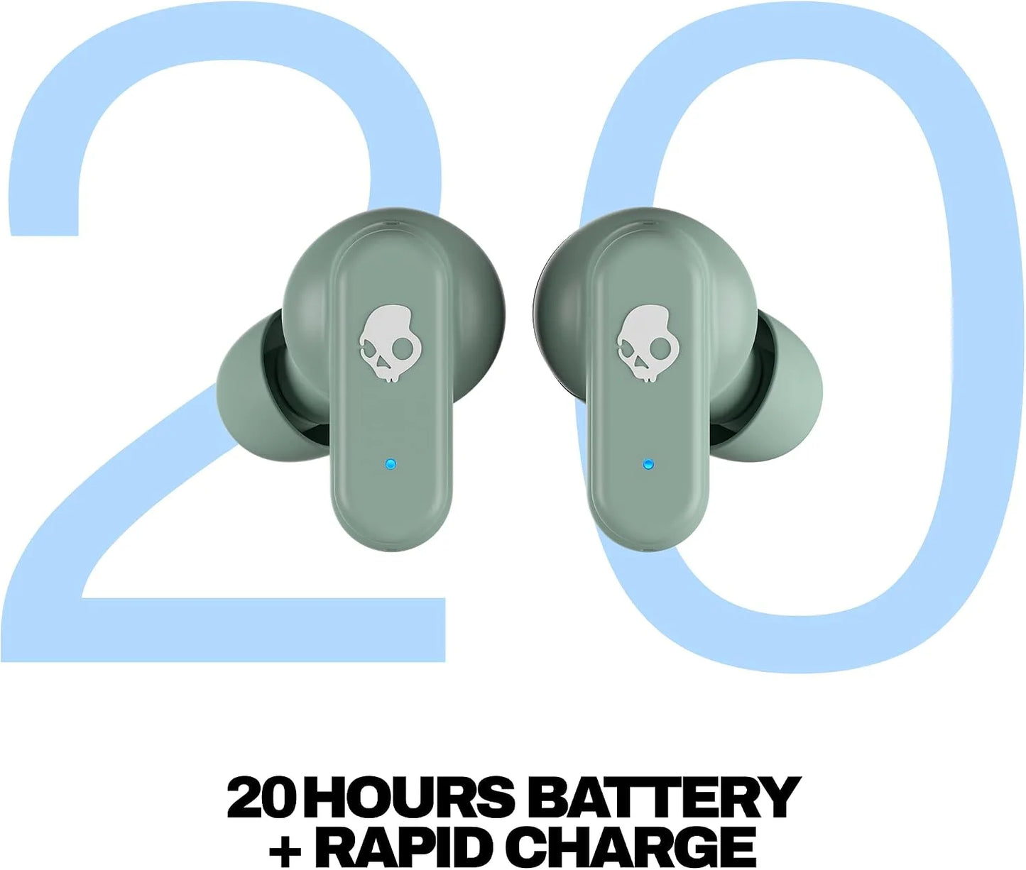 Skullcandy Dime 3 Wireless In-Ear Bluetooth Earbuds - Preppy Sage