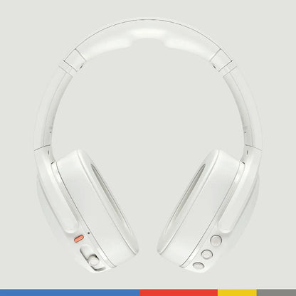 Skullcandy Crusher Evo Wireless Bluetooth Headphones with Extra USB-C Charging Cable, Multi-Sensory Bass, Noise Isolating Over-Ear Fit, 40 Hours Battery, Microphone for iPhone Android - Bone