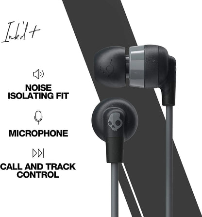 Skullcandy Ink’d+ Wired Earbuds with 3.5mm AUX Plug - Black