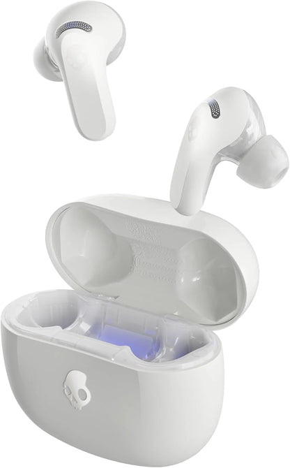 Skullcandy Rail ANC Active Noise Cancelling Wireless Earbuds - Bone/Orange