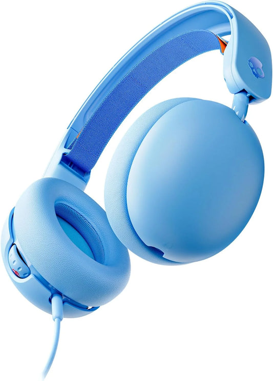 Skullcandy Grom Wired Over-Ear Volume-Limiting Audio Headphones - Surf Blue