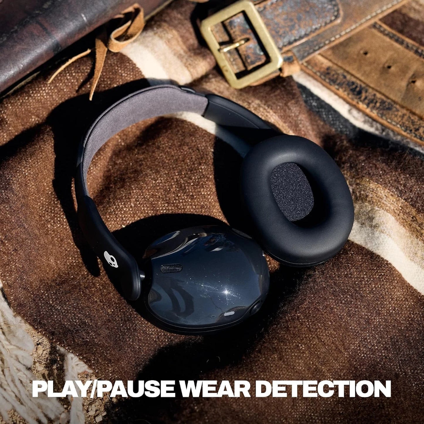 Skullcandy Hesh 540 ANC Wireless Over-Ear Bluetooth Headphones With THX Spatial Audio, Active Noise Cancelling, Personalized Sound, Up To 65 Hours Battery, Microphone For iPhone Android - True Black