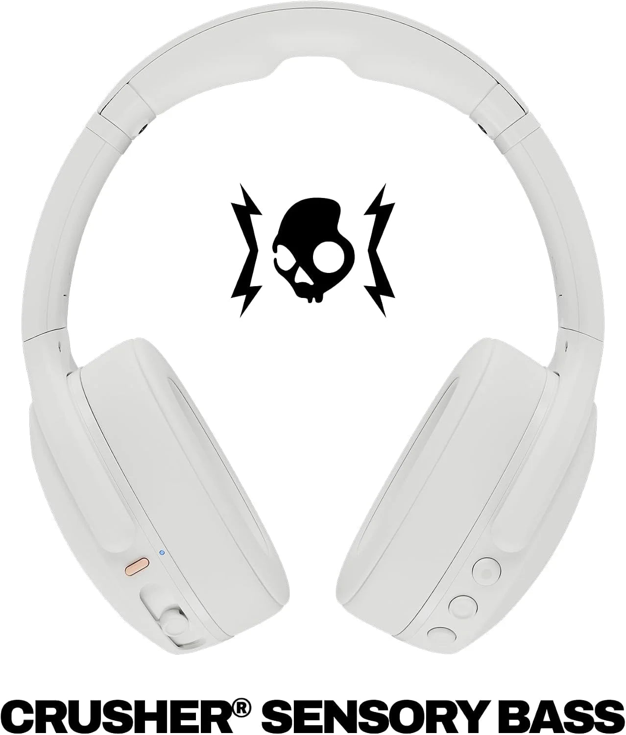 Skullcandy Crusher Evo Wireless Multi-Sensory Bass Headphones - Bone