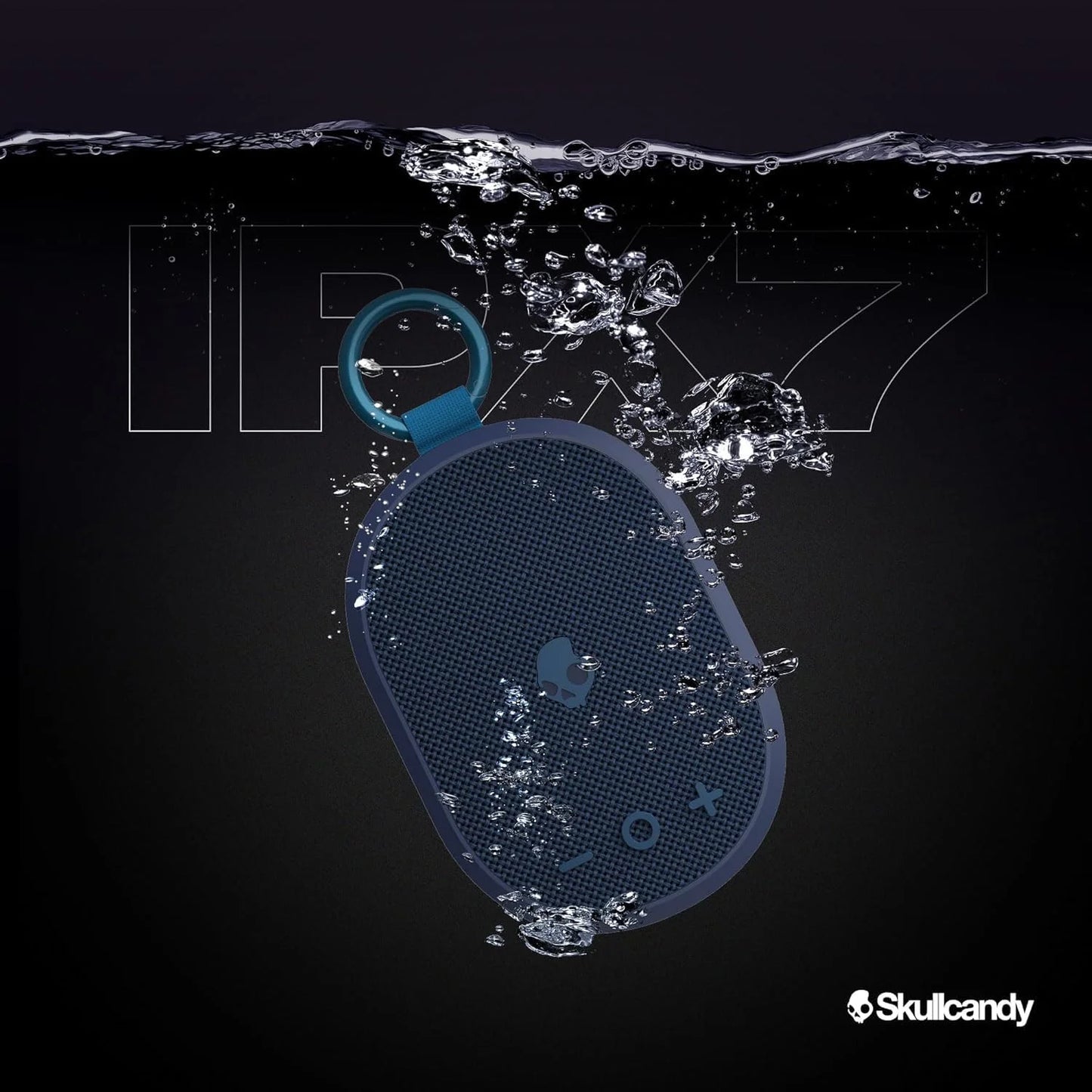 Skullcandy XT Wireless Bluetooth Speaker - IPX7 Waterproof Portable Speaker with Dual Custom Passive Radiators, Nylon Wrist Wrap, & True Wireless Stereo (Kilo XT, Black)