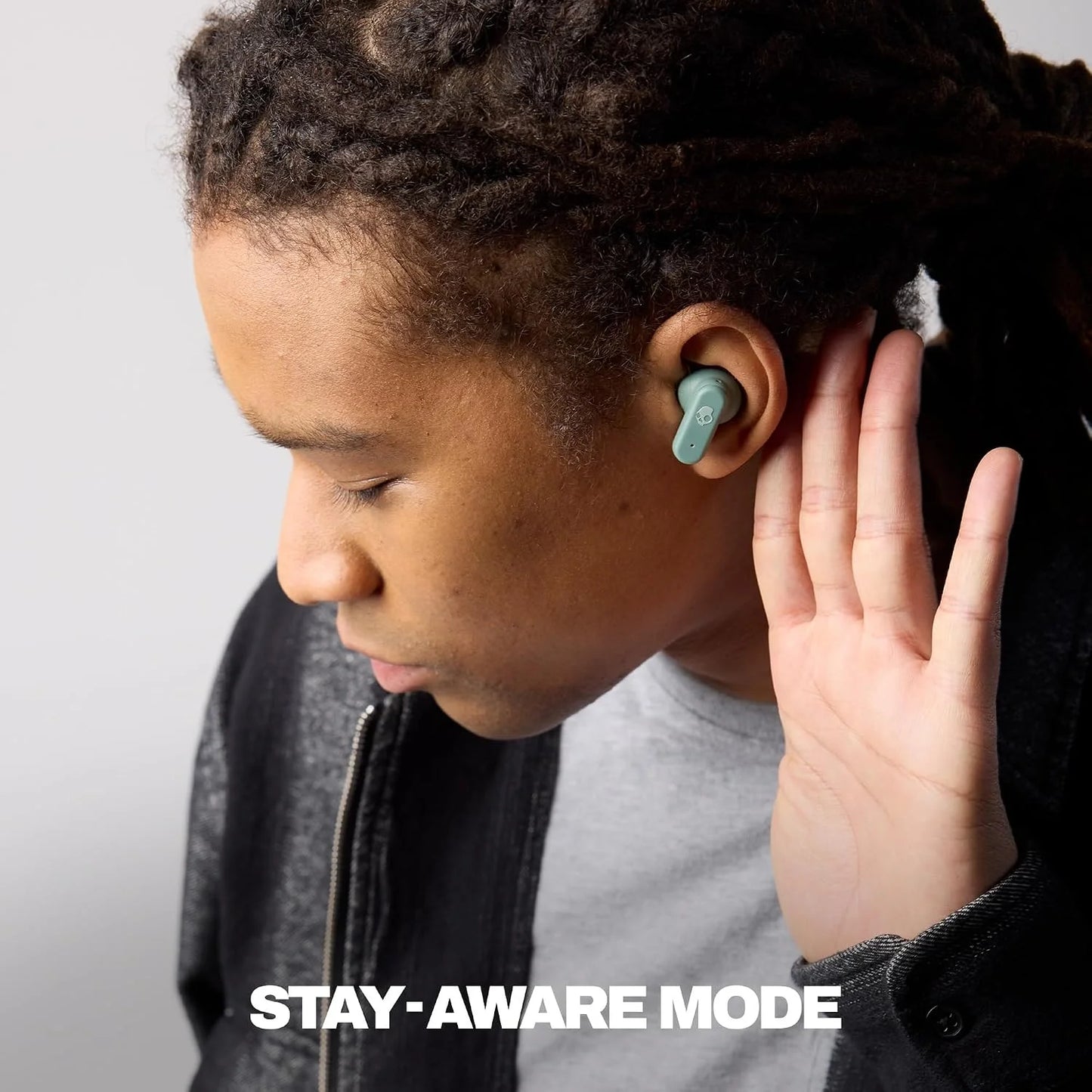 Skullcandy Dime Evo Wireless Earbuds with Clip-Anywhere Case - Preppy Sage
