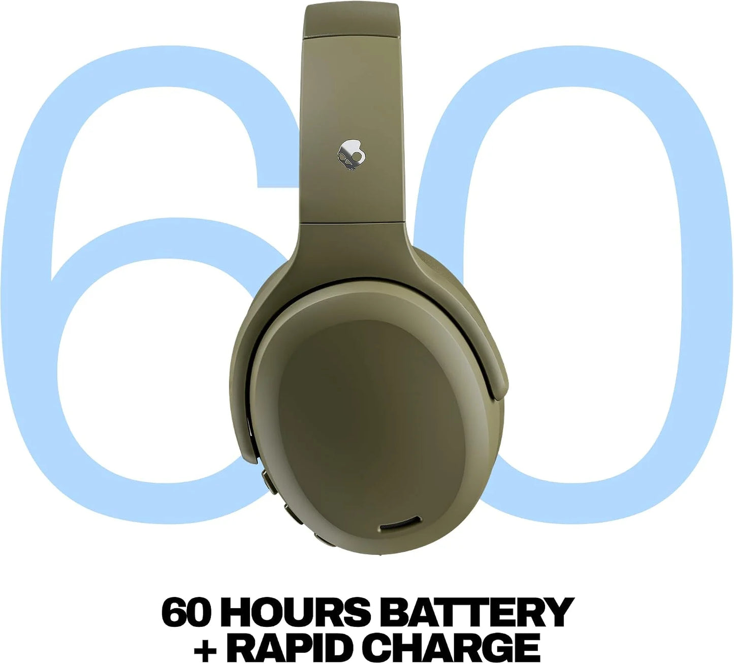 Skullcandy Crusher ANC 2 Noise Cancelling Wireless Headphones - Drab