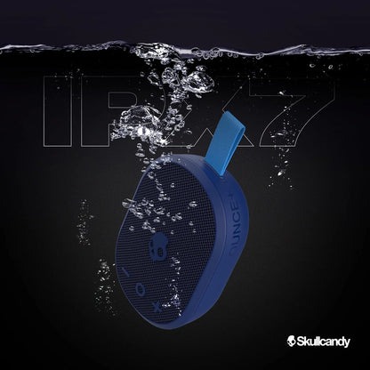 Skullcandy Ounce+ Wireless Bluetooth Speaker - IPX7 Waterproof Mini Portable Speaker with 16 Hour Battery, True Wireless Stereo, and Ballistic Nylon Carry Strap (Navy)
