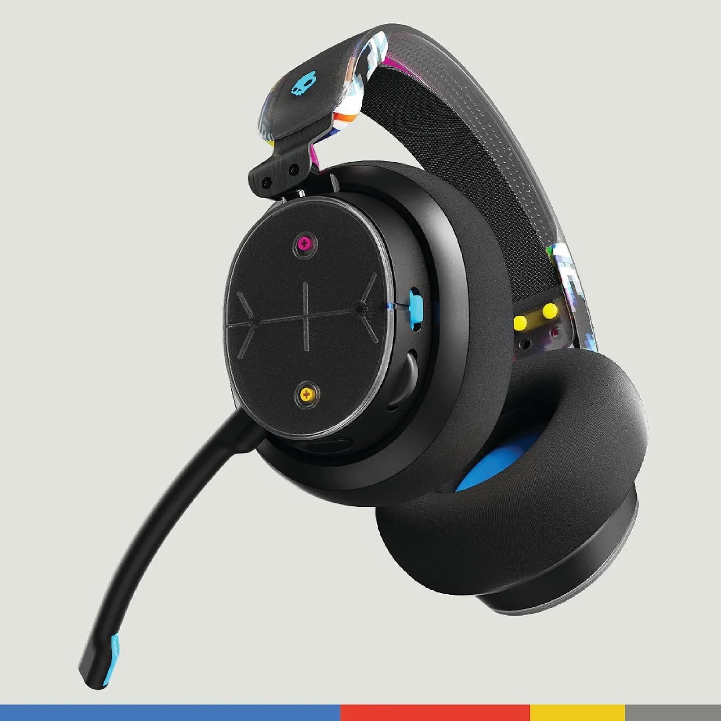 Skullcandy PLYR Multi-Platform Over-Ear Wireless Gaming Headset, Enhanced Sound Perception, 24 Hr Battery, AI Microphone, Works with Xbox PlayStation and PC - Black