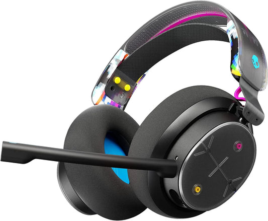 Skullcandy PLYR Multi-Platform Over-Ear Wireless Gaming Headset, Enhanced Sound Perception, 24 Hr Battery, AI Microphone, Works with Xbox PlayStation and PC - Black