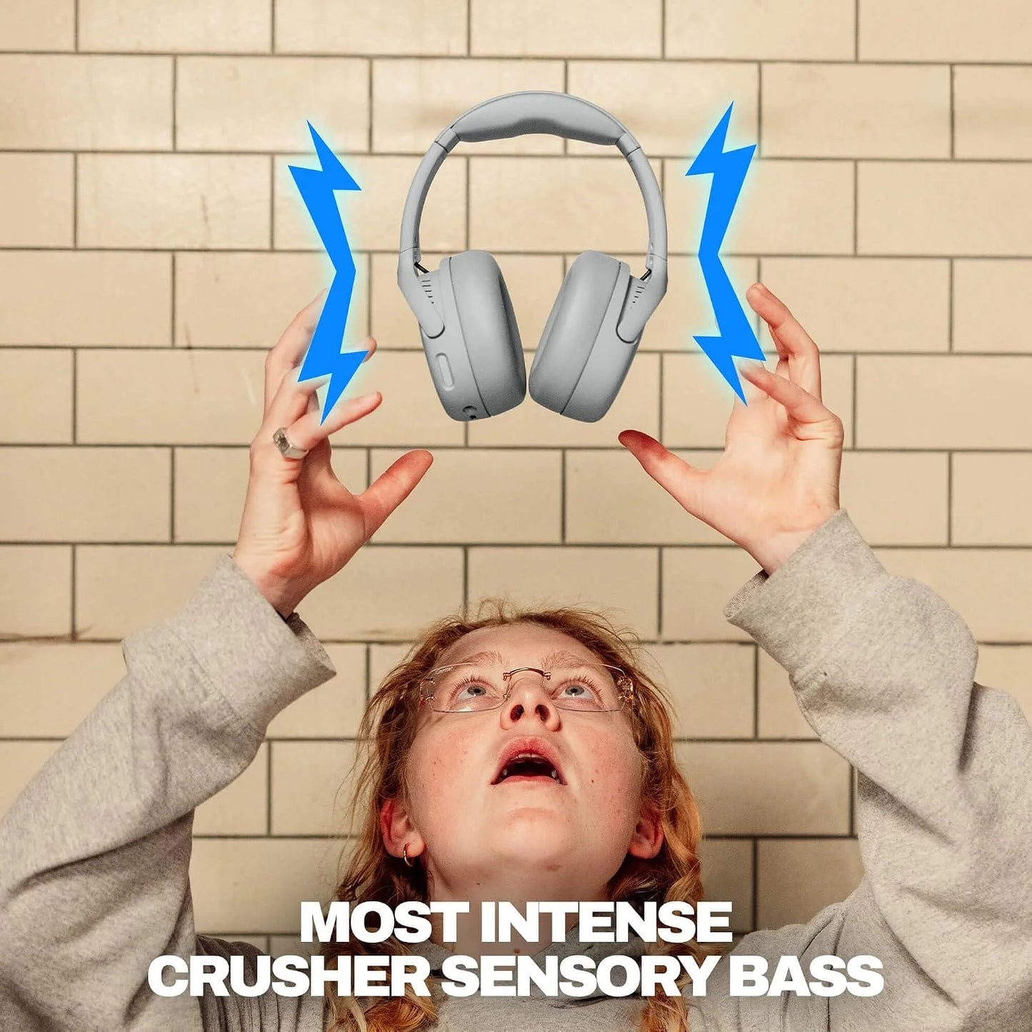 Skullcandy Crusher 720 Wireless Sensory Bass Headphones - Cement