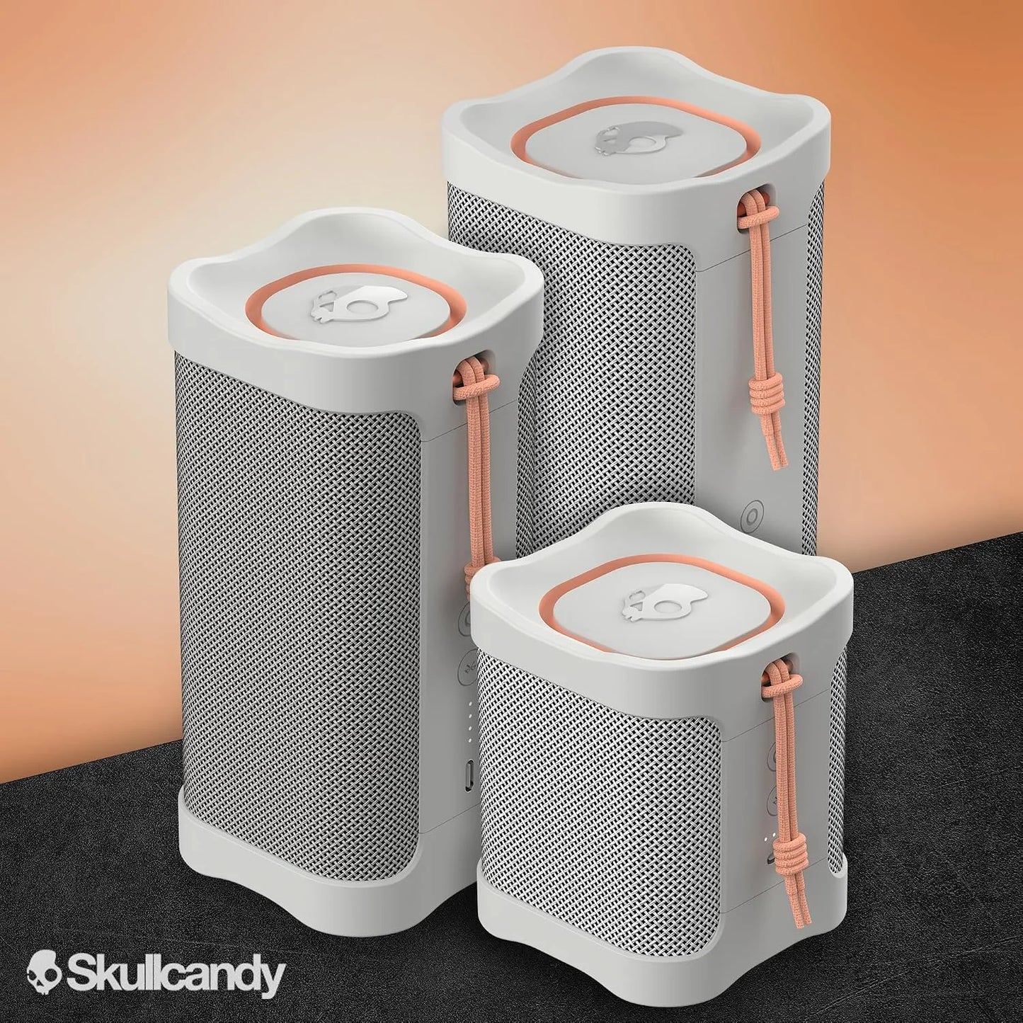 Lifeworks Skullcandy Terrain Wireless Bluetooth Speaker - IPX7 Waterproof Portable Speaker with Dual Custom Passive Radiators, 14 Hour Battery, Nylon Wrist Wrap, & True Wireless Stereo
