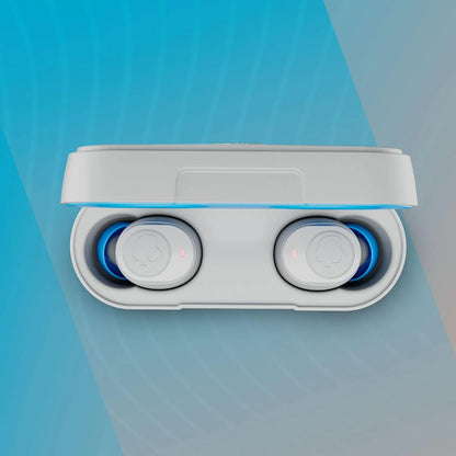 Skullcandy Jib True 2 Wireless In-Ear Bluetooth Earbuds - Light Grey/Blue