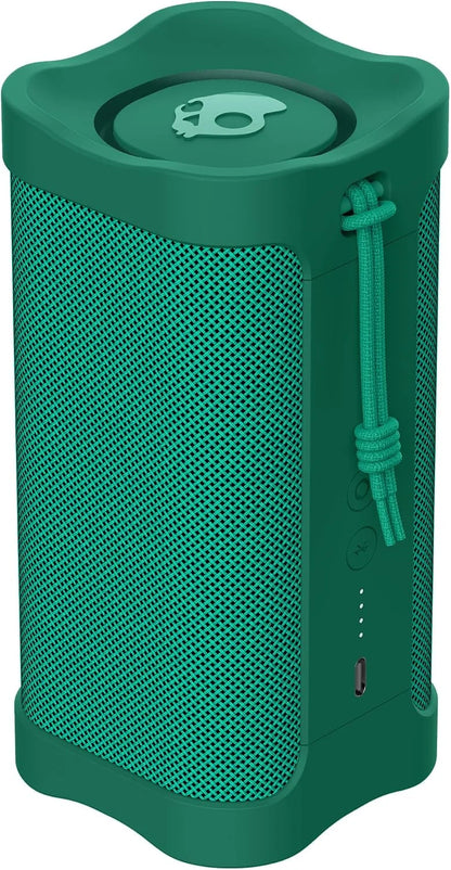 Skullcandy Terrain Wireless Bluetooth Speaker - IPX7 Waterproof Portable Speaker with Dual Custom Passive Radiators, 14 Hour Battery, Nylon Wrist Wrap, & True Wireless Stereo (Green)
