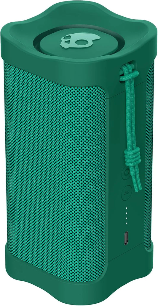 Skullcandy Terrain Wireless Bluetooth Speaker - IPX7 Waterproof Portable Speaker with Dual Custom Passive Radiators, 14 Hour Battery, Nylon Wrist Wrap, & True Wireless Stereo (Green)