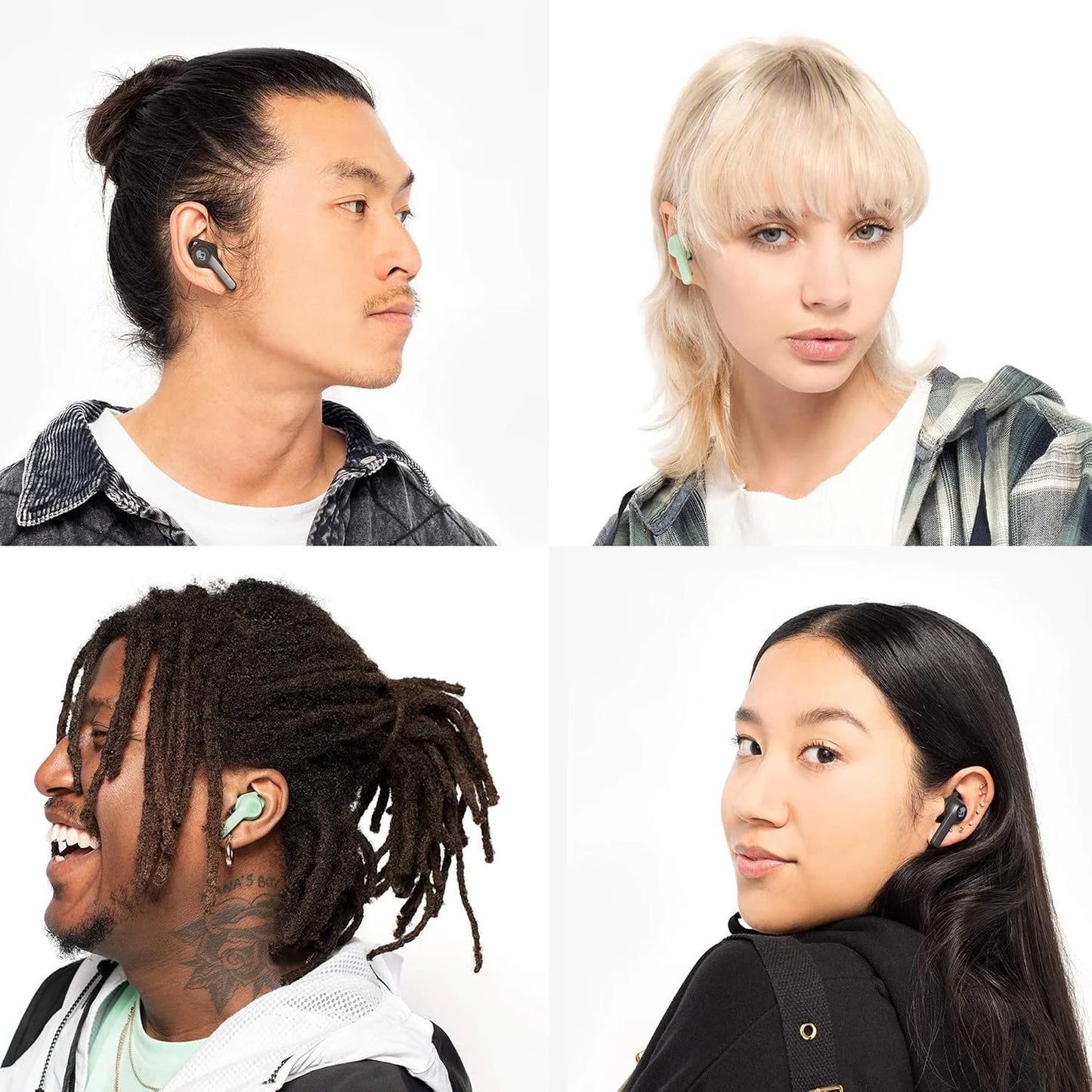 Skullcandy Indy Evo in-Ear Wireless Earbuds, 30 Hr Battery, Microphone, Works with iPhone Android and Bluetooth Devices - Grey