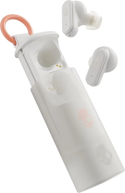 Skullcandy Dime Evo Wireless Earbuds with Clip-Anywhere Case - Bone