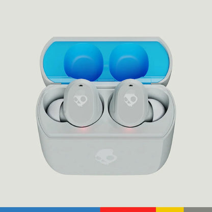 Skullcandy Mod Wireless In-Ear Bluetooth Earbuds - Light Grey/Blue