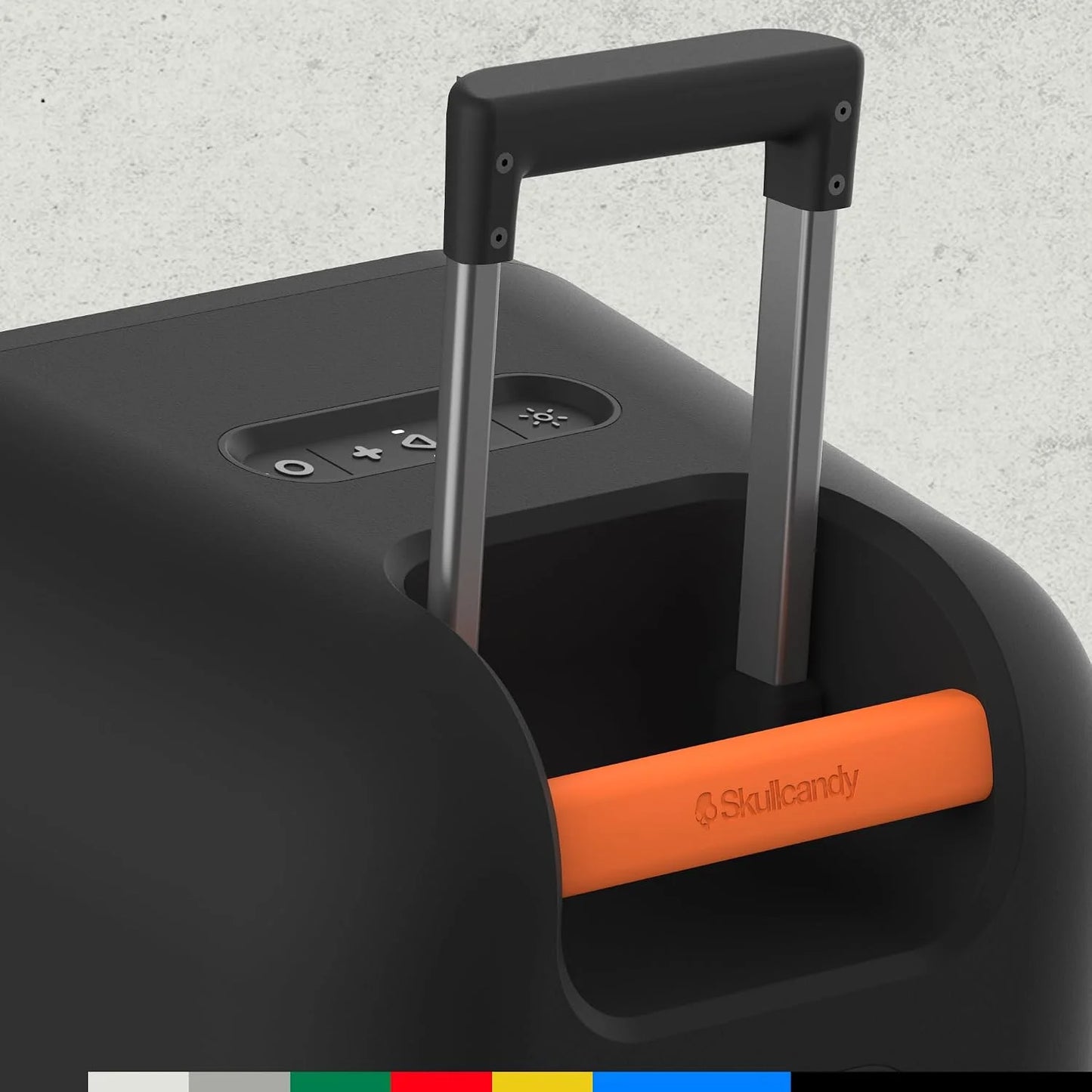 Skullcandy Stomp Bluetooth Speaker – IPX7 Waterproof Wireless Portable Speaker, with LED Lightshow & Strobe Modes, 12 Hour Battery, Multi-Link, & USB-C & USB-A Output Charging (Stomp XXL, Black)
