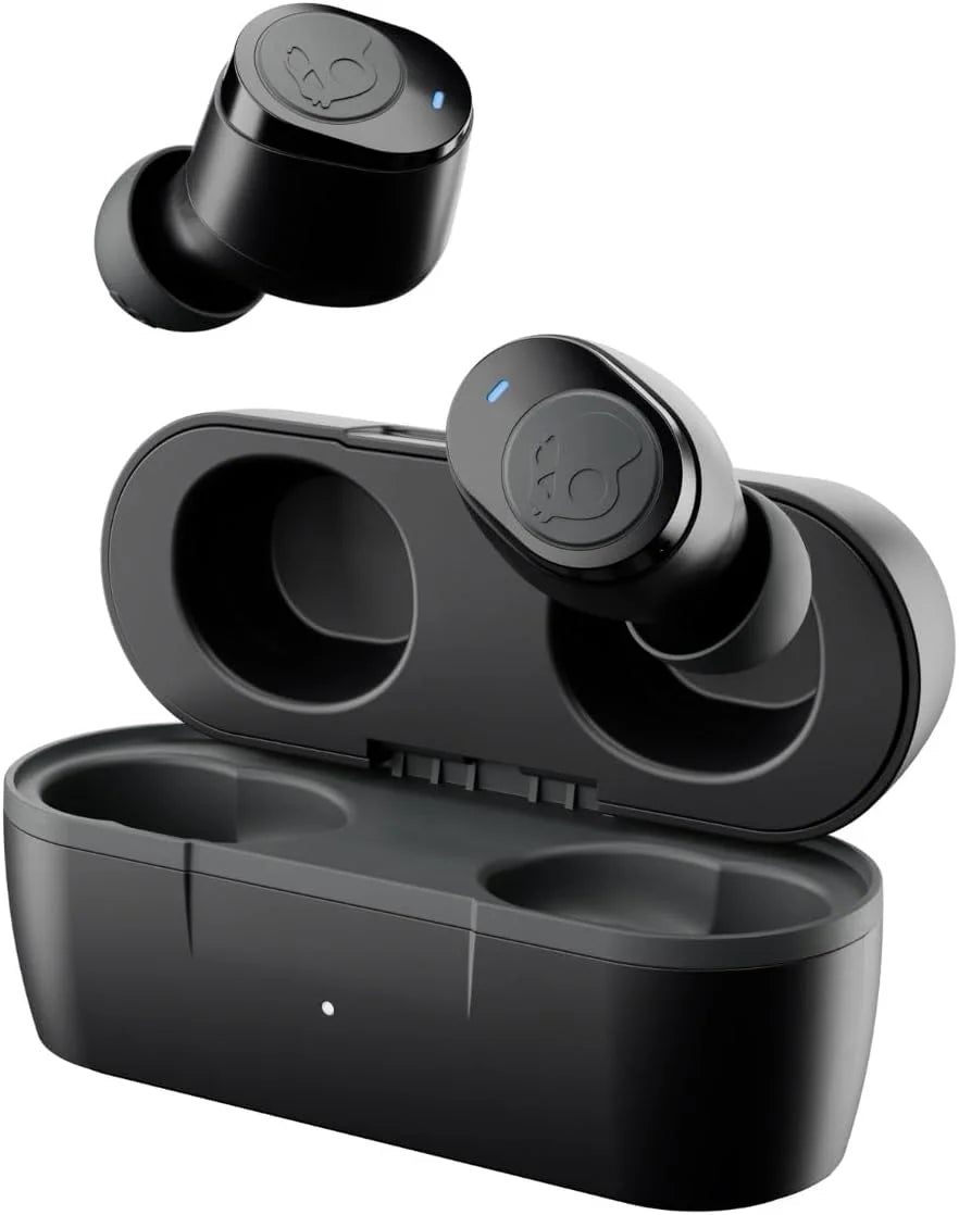 Skullcandy Jib True 2 Wireless Earbuds,Bluetooth Headphones,Up to 33 Hours Battery with Charging Case,Noise Isolating Fit,Sweat and Water Resistant,Microphone for iPhone Android-True Black,(Pack of 2)
