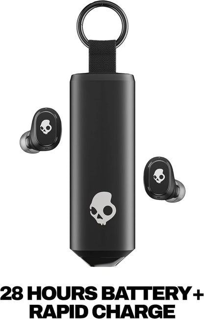 Skullcandy Dime 360 Wireless Earbuds with Clip-Anywhere Case - True Black