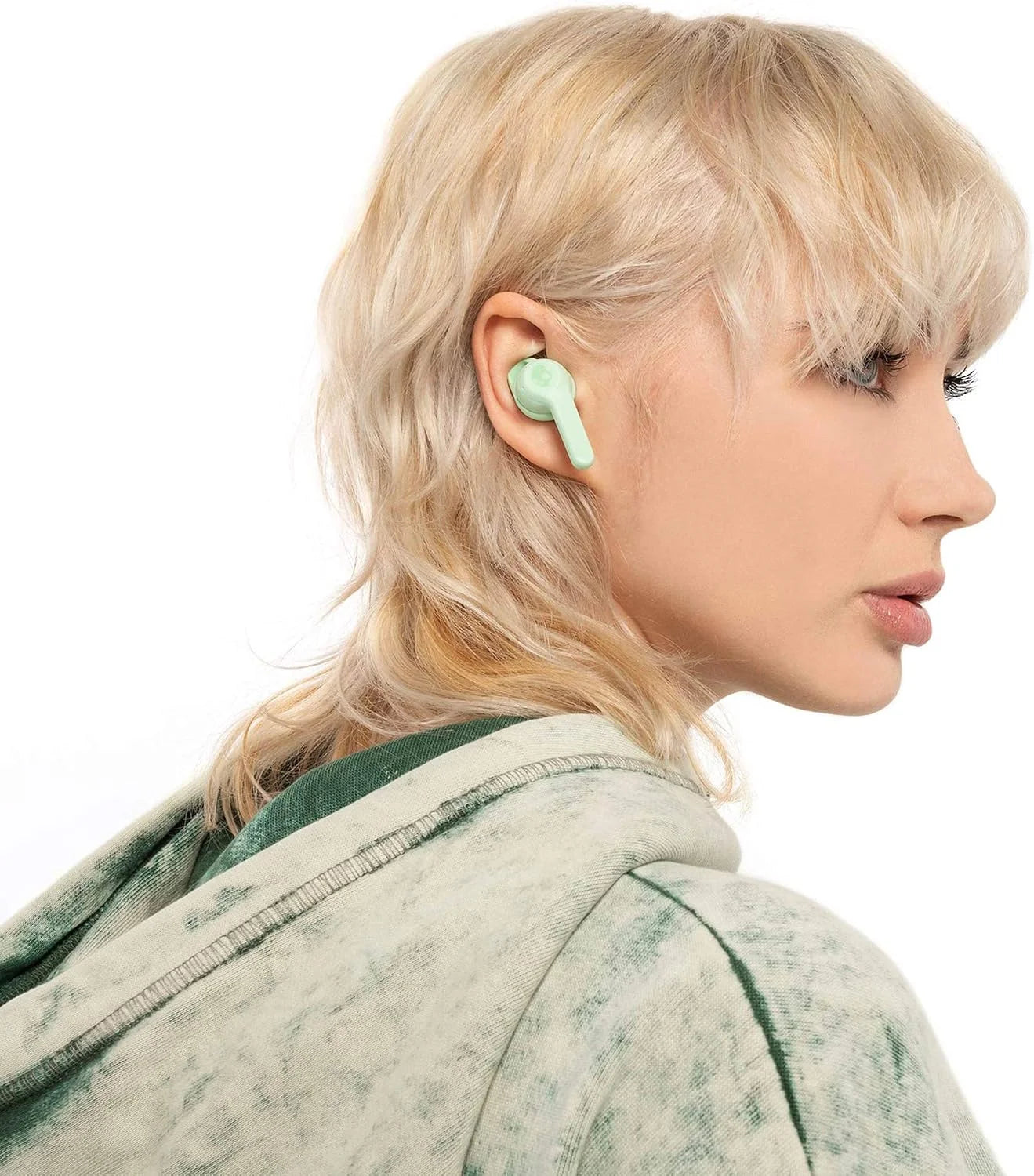 Skullcandy Indy Evo in-Ear Wireless Earbuds, 30 Hr Battery, Microphone, Works with iPhone Android and Bluetooth Devices - Grey