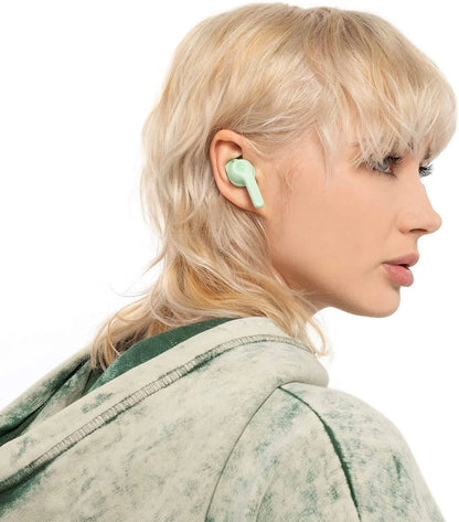 Skullcandy Indy Evo in-Ear Wireless Earbuds, 30 Hr Battery, Microphone, Works with iPhone Android and Bluetooth Devices - Grey