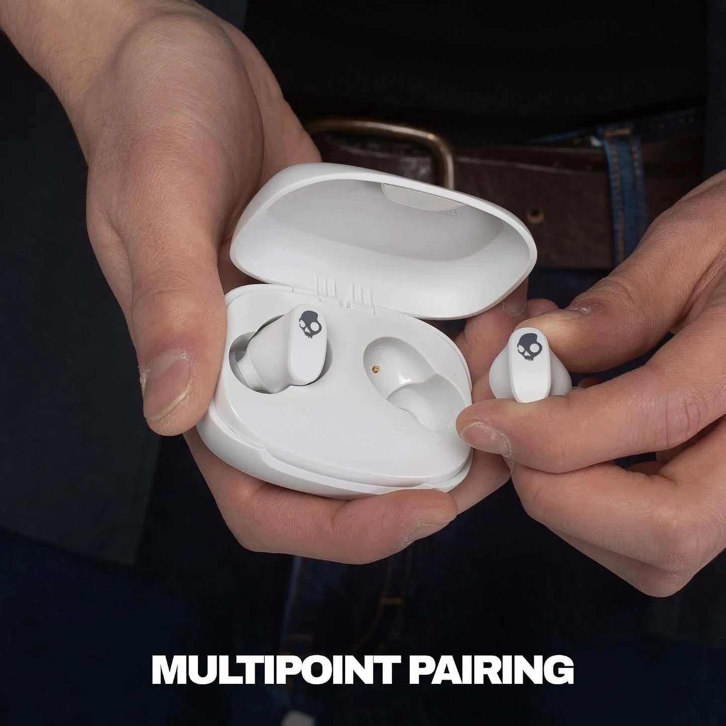 Skullcandy Smokin’ Buds 360 Wireless Noise Isolating Earbuds - Bone