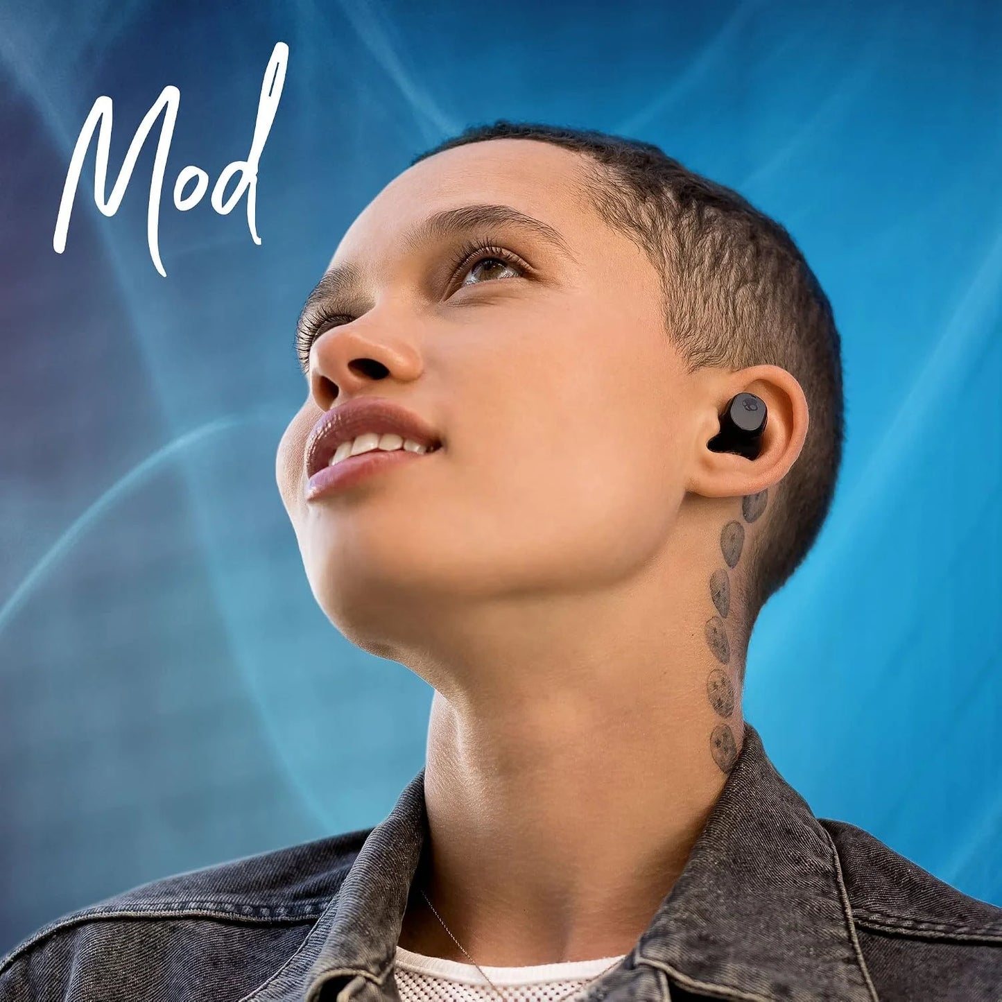 Skullcandy Mod Wireless In-Ear Bluetooth Earbuds - Light Grey/Blue
