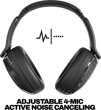 Skullcandy Hesh 540 ANC Wireless Over-Ear Bluetooth Headphones With THX Spatial Audio, Active Noise Cancelling, Personalized Sound, Up To 65 Hours Battery, Microphone For iPhone Android - True Black