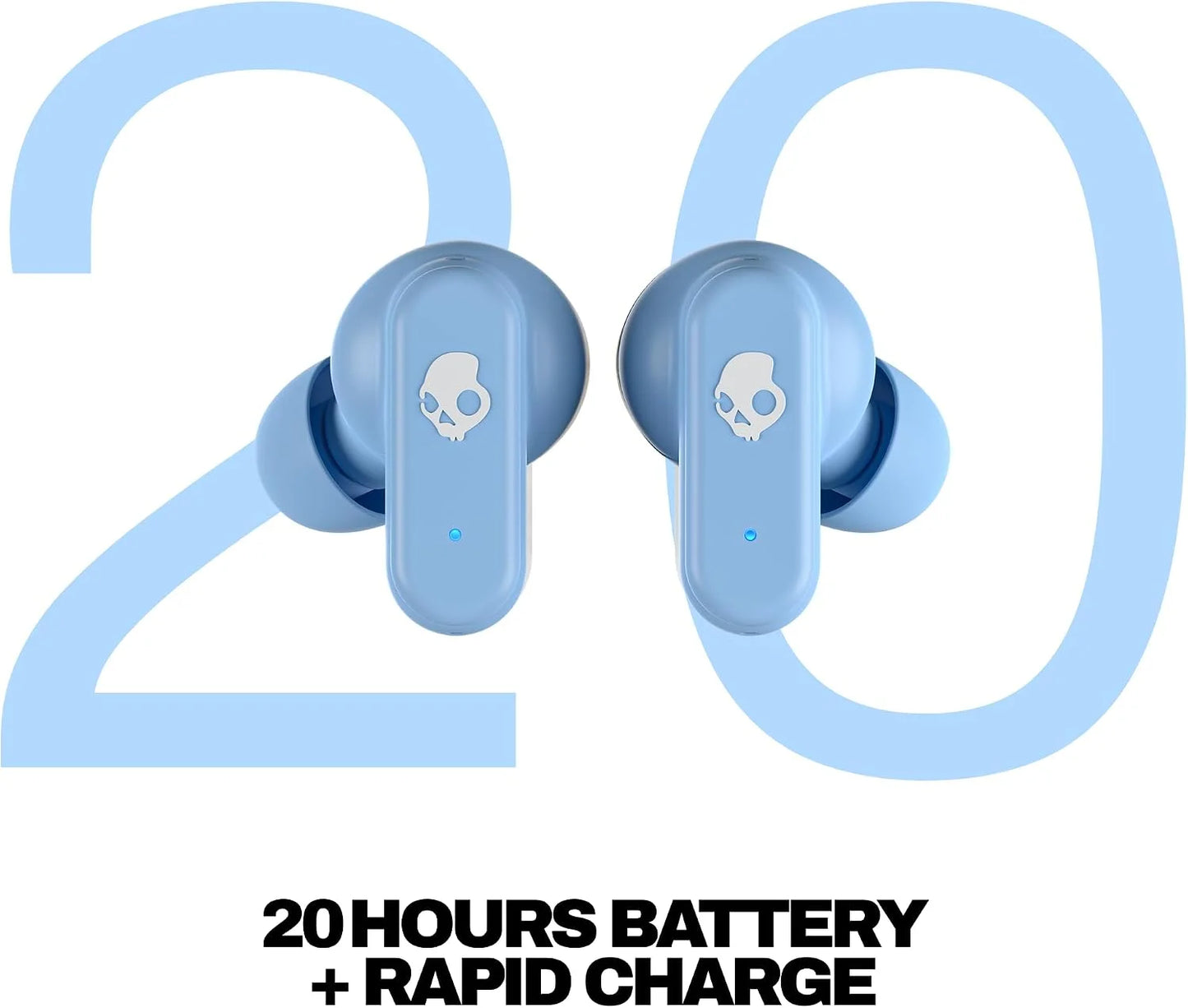 Skullcandy Dime 3 Wireless In-Ear Bluetooth Earbuds - Preppy Blue