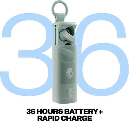 Skullcandy Dime Evo Wireless Earbuds with Clip-Anywhere Case - Preppy Sage